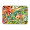 Recherche de lapin en bois magnets Renard