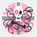 Recherche de crâne girly autocollants Rose