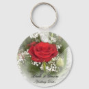 Recherche de mariage rose de fleur porteclés Faveurs