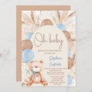 Recherche de boho teddy bear baby shower invitations Mother to be