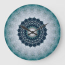 Recherche de mandala bleu horloges Élégant
