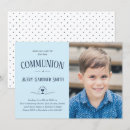 Recherche de première catholique petite communion invitations Bleu poussiéreux