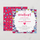 Recherche de coeur coloré invitations Mignon