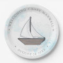 Zoek naar zeilboot borden Ahoy is een jongen