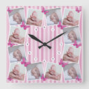 Zoek naar roze vlinder van de klokken 12 maanden baby fotocollage