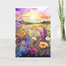 Recherche de paysage floral vœux cartes Coloré