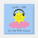 Recherche de nuage rose magnets Bleu