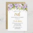 Recherche de violet anniversaire invitations Scintille