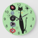 Recherche de chat moderne horloges Rétro