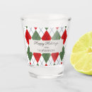 Recherche de noël shot verres Rouge et vert