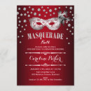 Recherche de masque rouge invitations Fête mascarade