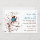 Recherche de paon mariage invitations Turquoise