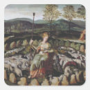 Recherche de troupeau de moutons autocollants Paysage