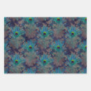 Recherche de plume paon papier cadeau Violet