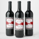 Recherche de coeur rouge bouteilles vin étiquettes Deux coeurs
