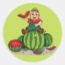 Recherche de pastèques drôles autocollants Été