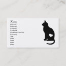 Recherche de affaires de chat cartes visite Noir