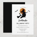Recherche de sorcière volante invitations Moderne