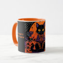 Zoek naar zwarte kat halloween mokken Pompoenveld