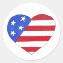 Recherche de drapeau américain patriotique autocollants Coeur