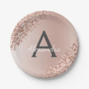 Recherche de rose et or assiettes en papier Anniversaire