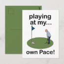 Recherche de joueur golf cartes postales Minigolf