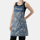 Recherche de fleurs bleues tabliers Nom monogramme