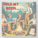 Recherche de humour bière de dessous de verres Camping