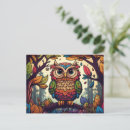 Recherche de hibou vintage cartes postales Chouette