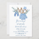 Recherche de boho baby shower garçon invitations Bleu
