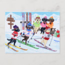 Recherche de ski de chien cartes postales Hiver