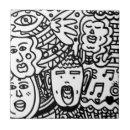 Recherche de dessin noir et blanc carreaux Illustration