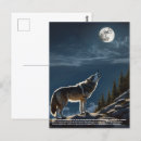 Recherche de lune de loup cartes postales Animaux
