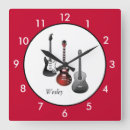 Recherche de guitare rouge horloges Électrique