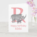 Recherche de rhino vœux cartes Rose