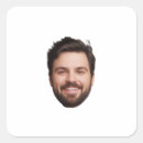 Recherche de visage carré autocollants Personnalisés