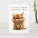 Zoek naar grappige kattenkaarten kaarten Chagrijnige kattenkaart