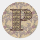 Recherche de lettre vintage autocollants Fleur