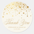 Recherche de faux gold foil mariage autocollants Merci