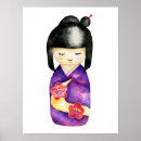 Recherche de poupée kokeshi posters Kimono