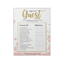 Recherche de jeu de baby shower blocsnotes Pour elle