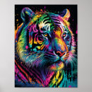 Recherche de tigre imaginaire art Coloré