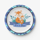 Zoek naar fox baby shower borden Blauw