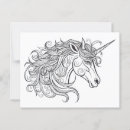 Recherche de motif de licorne cartes postales Dessin