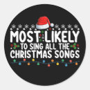 Recherche de chansons joyeuses autocollants Noël