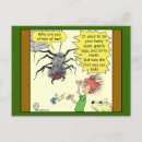 Zoek naar spinnen briefkaarten Cartoon