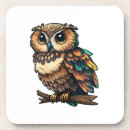 Recherche de dessin hibou de dessous de verres Oiseau