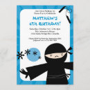 Recherche de anniversaire ninja cartes invitations Bleu