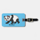 Recherche de panda bagages étiquettes Illustration