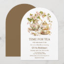 Recherche de temps de thé invitations Aquarelle florale